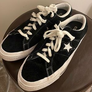 Converse Mules, Black with white trim, size 8